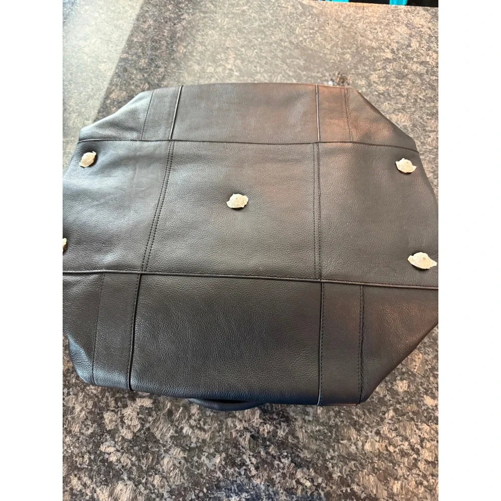 Quince Revive Leather Duffle Bag Black Genuine Leather Weekender Travel Bag